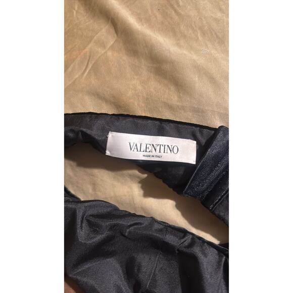 Valentino Velvet Halter Crop Top Black Size 10 - Picture 4 of 8